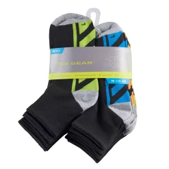 Boys' Tek Gear® 10-Pack Lightweight Quarter-Crew Performance Socks -Tek Gear Shop 3043536 ALT