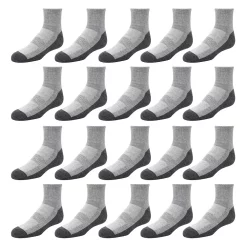 Boys Tek Gear® 20-Pack Lightweight Performance Ankle Socks -Tek Gear Shop 3758294 Gray Charcoal
