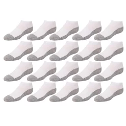Boys Tek Gear® Lightweight Performance 20-Pack Low-Cut Socks -Tek Gear Shop 3758296 White Gray