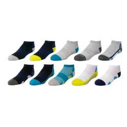 Boys Tek Gear® Lightweight 10-pack Low Cut Socks -Tek Gear Shop 3760021 Turq Lime