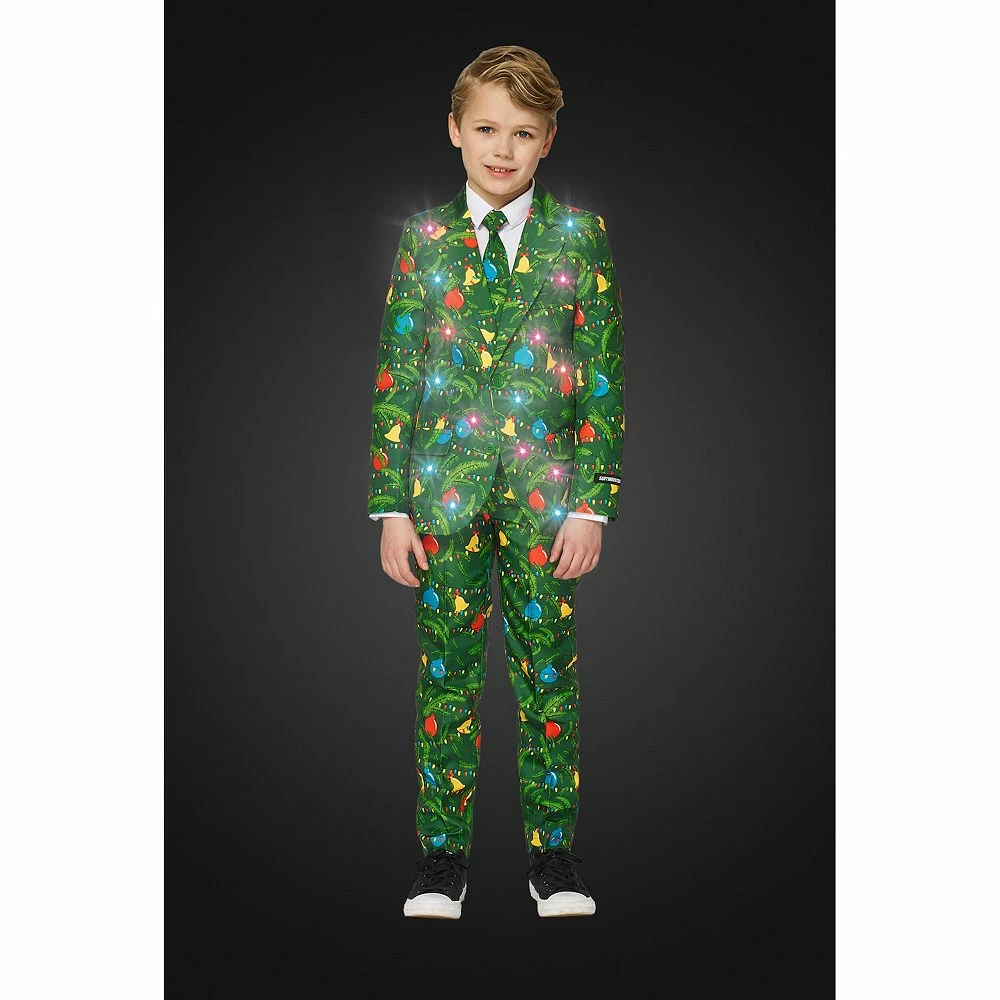 Boys 4-16 Suitmeister Green Tree Christmas Light-Up Suit 3 Boys 4-16 Suitmeister Green Tree Christmas Light-Up Suit - Image 3