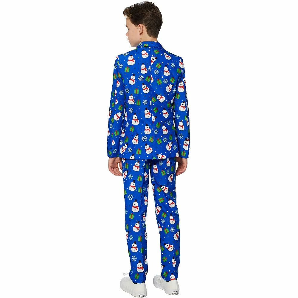 Boys 4-16 Suitmeister Blue Snowman Christmas Suit 2 Boys 4-16 Suitmeister Blue Snowman Christmas Suit - Image 2