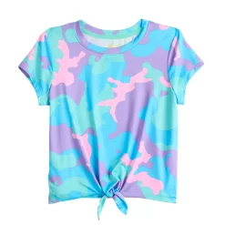 Girls 7-16 Tek Gear® Knot Front Fashion Tee in Regular & Plus Size -Tek Gear Shop 4835933 Lilac Camo