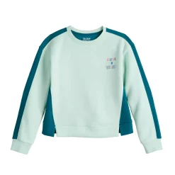Girls 7-16 Tek Gear® Ultrasoft Fleece Graphic Sweatshirt -Tek Gear Shop 4938207 Mint Teal Believe