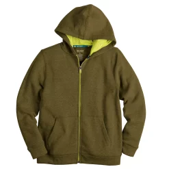 Boys 8-20 Tek Gear® Ultrasoft Fleece Full-Zip Hoodie in Regular & Husky -Tek Gear Shop 4980169 Anderson Olive Lime