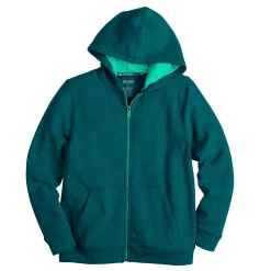 Boys 8-20 Tek Gear® Ultrasoft Fleece Full-Zip Hoodie in Regular & Husky -Tek Gear Shop 4980169 Blackout Green Aqua