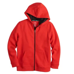 Boys 8-20 Tek Gear® Ultrasoft Fleece Full-Zip Hoodie in Regular & Husky -Tek Gear Shop 4980169 Cherry Berry Black