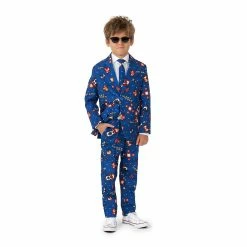 Boys 4-16 Suitmeister Retro Gamer Navy Video Game Suit
