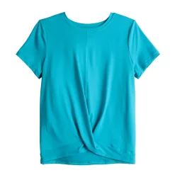 Girls 7-16 Tek Gear® Soft Tek Twist Hem Tee in Regular & Plus -Tek Gear Shop 5005956 Tremendous Teal