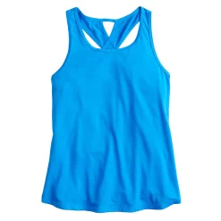 Girls 7-16 Tek Gear® Soft Tek Twist Keyhole Tank Top in Regular & Plus -Tek Gear Shop 5220912 Beyond Blue