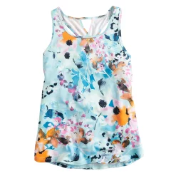 Girls 7-16 Tek Gear® Soft Tek Twist Keyhole Tank Top in Regular & Plus -Tek Gear Shop 5220912 Light Blue Wildflowers