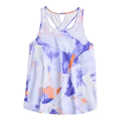 Girls 7-16 Tek Gear® Soft Tek Twist Keyhole Tank Top in Regular & Plus -Tek Gear Shop 5220912 Lilac Bold Strokes
