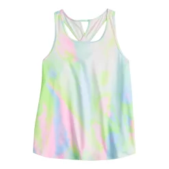 Girls 7-16 Tek Gear® Soft Tek Twist Keyhole Tank Top in Regular & Plus -Tek Gear Shop 5220912 Pink Geometric