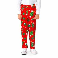Boys 4-16 Suitmeister Christmas Tree Red Jacket, Pants & Tie Suit Set -Tek Gear Shop 5265846 ALT3