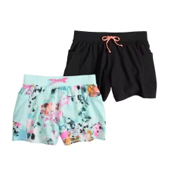 Girls 7-16 Tek Gear® 2-Pack Woven Running Shorts in Regular & Plus -Tek Gear Shop 5266582 Light Blue Black