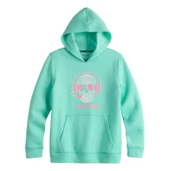 Kids 7-20 Tek Gear® Graphic Ultrasoft Fleece Hoodie in Regular & Husky -Tek Gear Shop 5534351 Aqua Stone Game Face