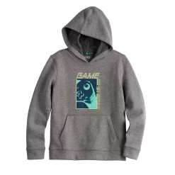 Kids 7-20 Tek Gear® Graphic Ultrasoft Fleece Hoodie in Regular & Husky -Tek Gear Shop 5534351 Gray Heather Game