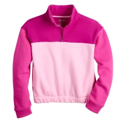 Girls 7-16 Tek Gear® Ultrasoft Fleece 1/4 Zip Pullover in Regular & Plus -Tek Gear Shop 5541509 Strawberry Malt Berry