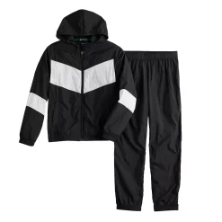 Kids 7-20 Tek Gear® Windbreaker Tracksuit Set in Regular & Husky -Tek Gear Shop 5546682 Mineral Black