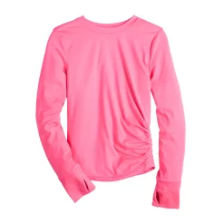 Girls 7-16 Tek Gear® Soft Tek Ruched Tee in Regular & Plus -Tek Gear Shop 5553729 Pink Boom