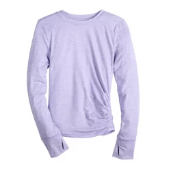 Girls 7-16 Tek Gear® Soft Tek Ruched Tee in Regular & Plus -Tek Gear Shop 5553729 Shawn Purple