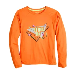 Girls 7-16 Tek Gear® Long Sleeve Graphic Tee in Regular & Plus -Tek Gear Shop 5574651 Orange Level Up