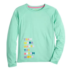 Girls 7-16 Tek Gear® Long Sleeve Graphic Tee in Regular & Plus -Tek Gear Shop 5574651 Teal Teamwork