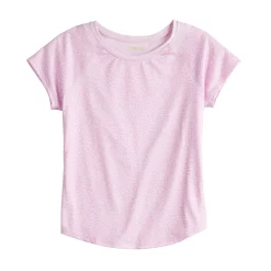 Girls 7-16 Tek Gear® Adaptive Short Sleeve Performance Tee -Tek Gear Shop 5583398 Lilac Cheetah
