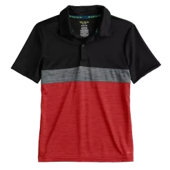 Boys 8-20 Tek Gear® Dry Tek Colorblock Polo in Regular & Husky -Tek Gear Shop 5616511 Red Gray Black