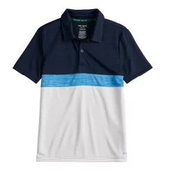 Boys 8-20 Tek Gear® Dry Tek Colorblock Polo in Regular & Husky -Tek Gear Shop 5616511 White Blue Navy