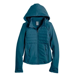 Girls 7-16 Tek Gear® Mixed Media Jacket in Regular & Plus
