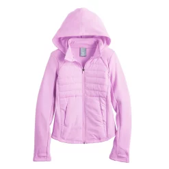 Girls 7-16 Tek Gear® Mixed Media Jacket in Regular & Plus -Tek Gear Shop 5674143 Little Lavender