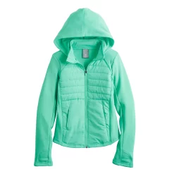 Girls 7-16 Tek Gear® Mixed Media Jacket in Regular & Plus -Tek Gear Shop 5674143 Shy Green