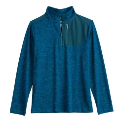 Boys 8-20 Tek Gear® Mixed Media 1/4-Zip Pullover in Regular & Husky -Tek Gear Shop 5675932 Blue Dye