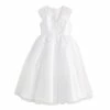 Girls 7-12 Bonnie Jean Flower Applique First Communion Dress