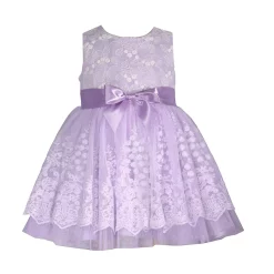 Toddler Girl Bonnie Jean Embroidered Mesh Dress