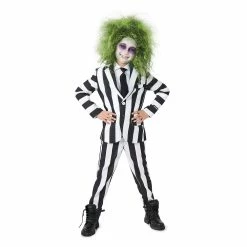 Boys 6-16 Suitmeister Beetlejuice™ Striped Jacket, Pants & Tie Suit Set